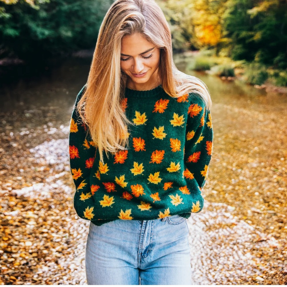 KJP Cozy Cabin Sweater Leaf 🍂 pattern - Picture 3 of 5